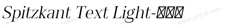 Spitzkant Text Light字体转换